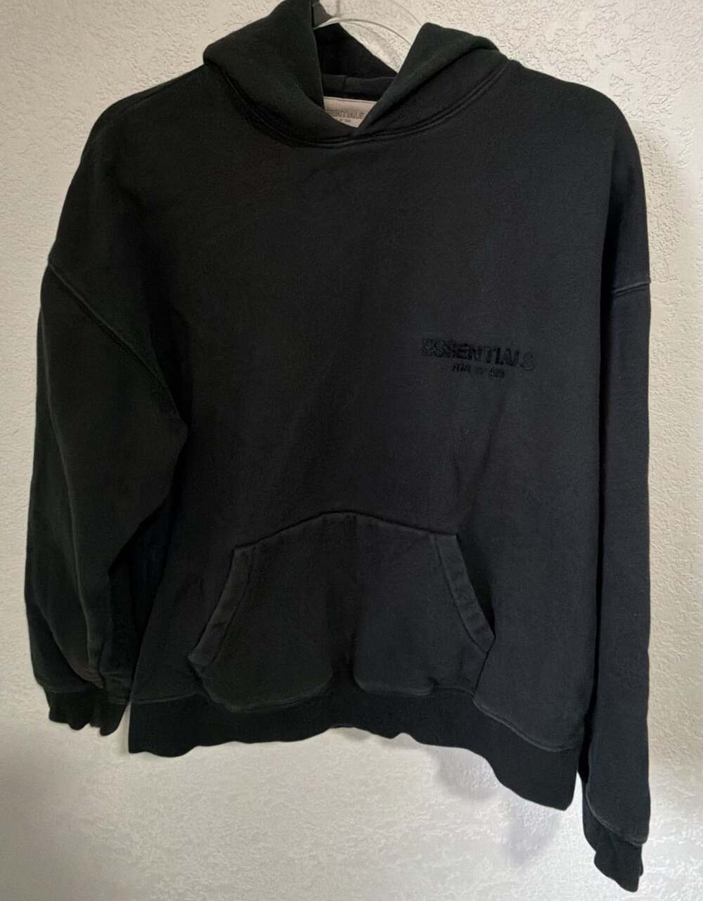 Fear of God Essentials Hoodie Size S Black Stretch Limo